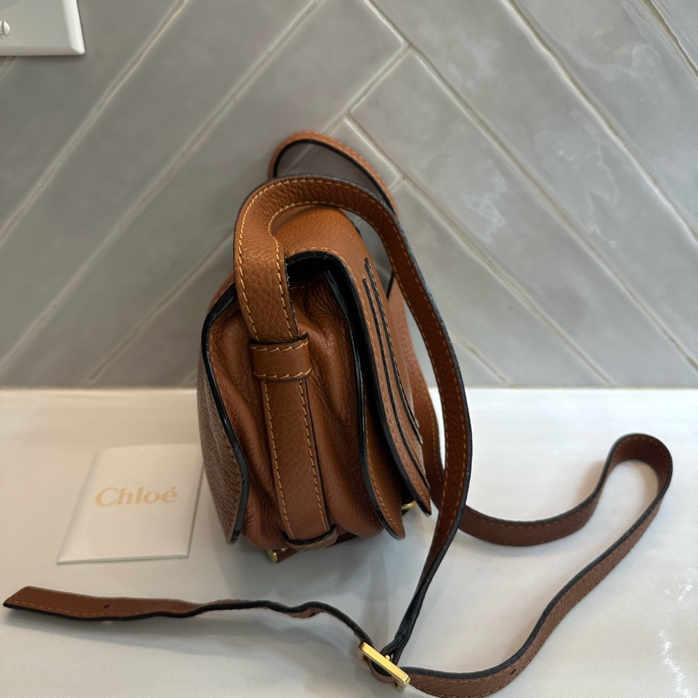 Chloé Mini Marcie Crossbody Bag in Brown with Gold Hardware - Picture 4 of 8